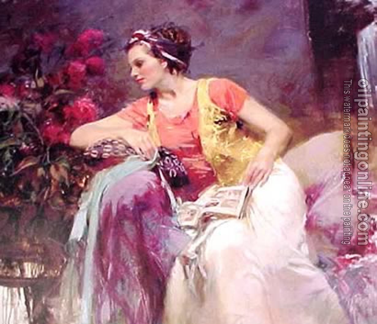 Pino Daeni - Impression oil painting.